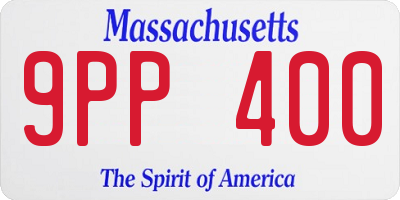 MA license plate 9PP400