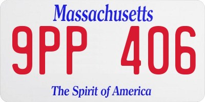 MA license plate 9PP406