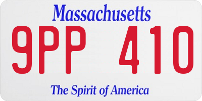 MA license plate 9PP410