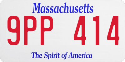 MA license plate 9PP414