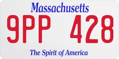 MA license plate 9PP428