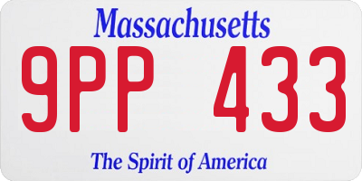 MA license plate 9PP433