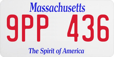MA license plate 9PP436