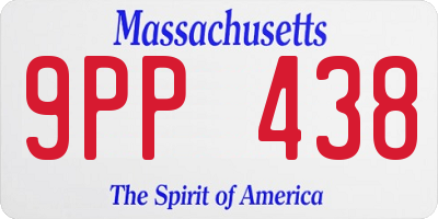MA license plate 9PP438
