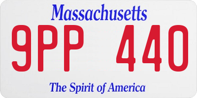 MA license plate 9PP440