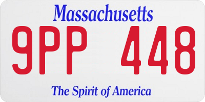 MA license plate 9PP448