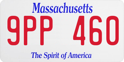 MA license plate 9PP460