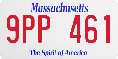 MA license plate 9PP461