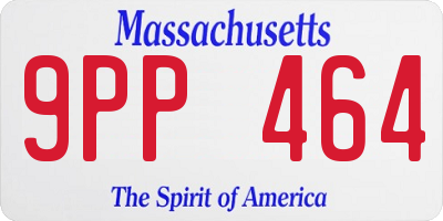 MA license plate 9PP464