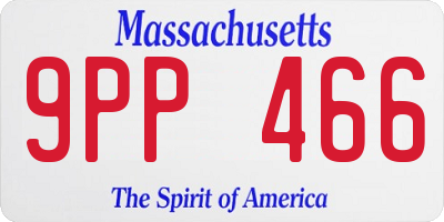 MA license plate 9PP466