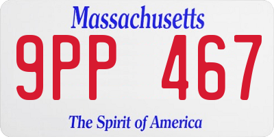 MA license plate 9PP467