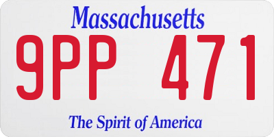 MA license plate 9PP471