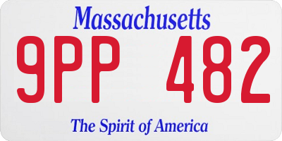 MA license plate 9PP482