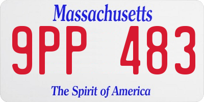 MA license plate 9PP483