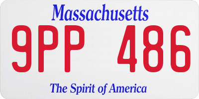 MA license plate 9PP486