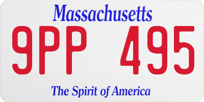 MA license plate 9PP495