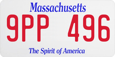 MA license plate 9PP496
