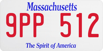 MA license plate 9PP512