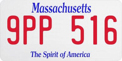 MA license plate 9PP516