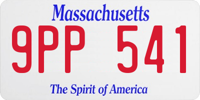 MA license plate 9PP541