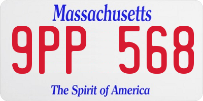 MA license plate 9PP568
