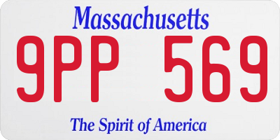 MA license plate 9PP569