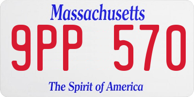 MA license plate 9PP570