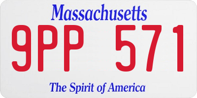 MA license plate 9PP571