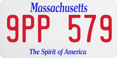 MA license plate 9PP579