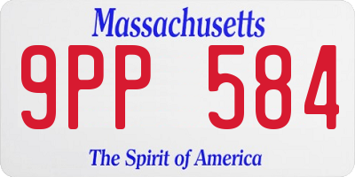 MA license plate 9PP584