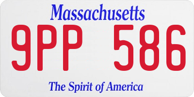MA license plate 9PP586