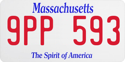 MA license plate 9PP593