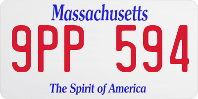 MA license plate 9PP594