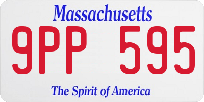 MA license plate 9PP595