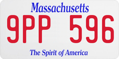 MA license plate 9PP596