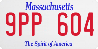 MA license plate 9PP604