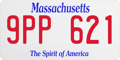 MA license plate 9PP621