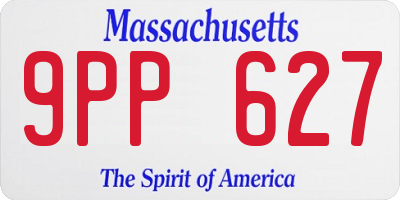 MA license plate 9PP627