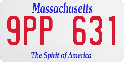 MA license plate 9PP631