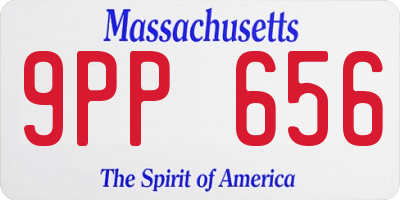 MA license plate 9PP656