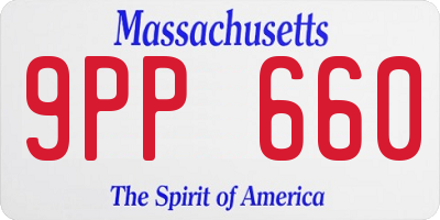 MA license plate 9PP660