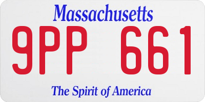 MA license plate 9PP661