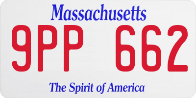 MA license plate 9PP662