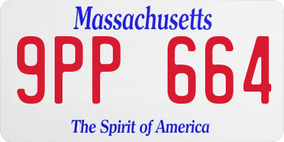 MA license plate 9PP664