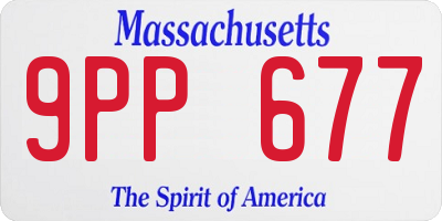 MA license plate 9PP677
