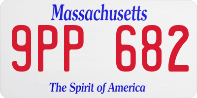MA license plate 9PP682