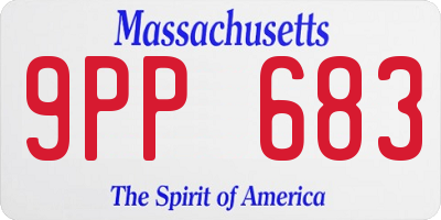 MA license plate 9PP683