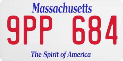 MA license plate 9PP684