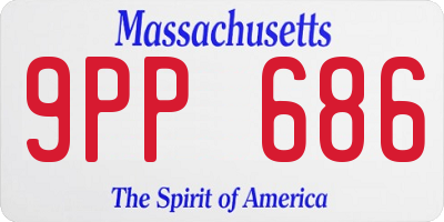 MA license plate 9PP686