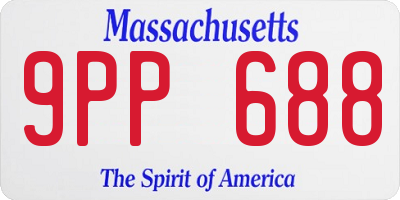 MA license plate 9PP688